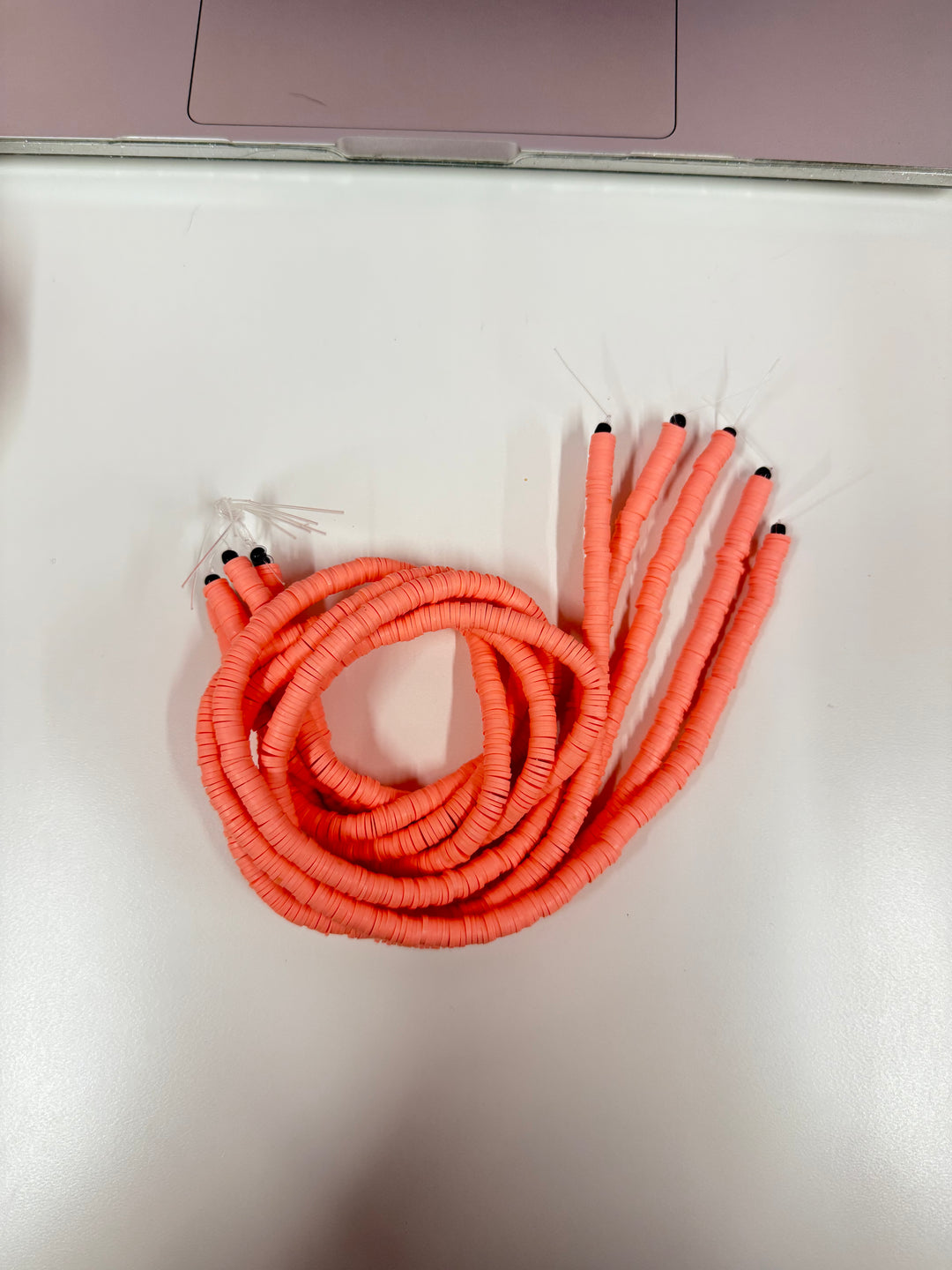 Polymer Clay Beads - Coral (5)