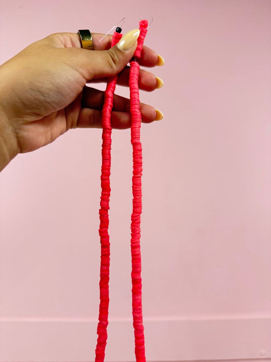 Polymer Clay Beads - Pink (2)