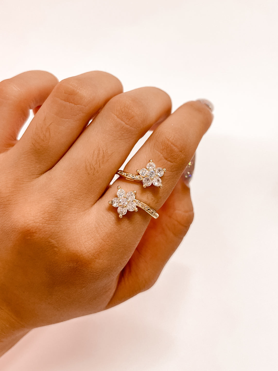 Diamond Flowers Ring