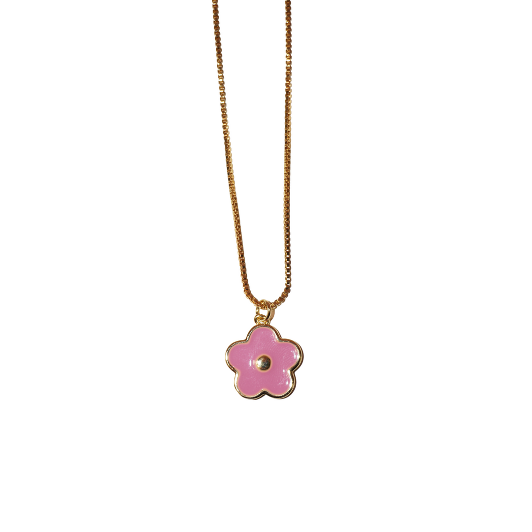 Flower Necklace - Purple