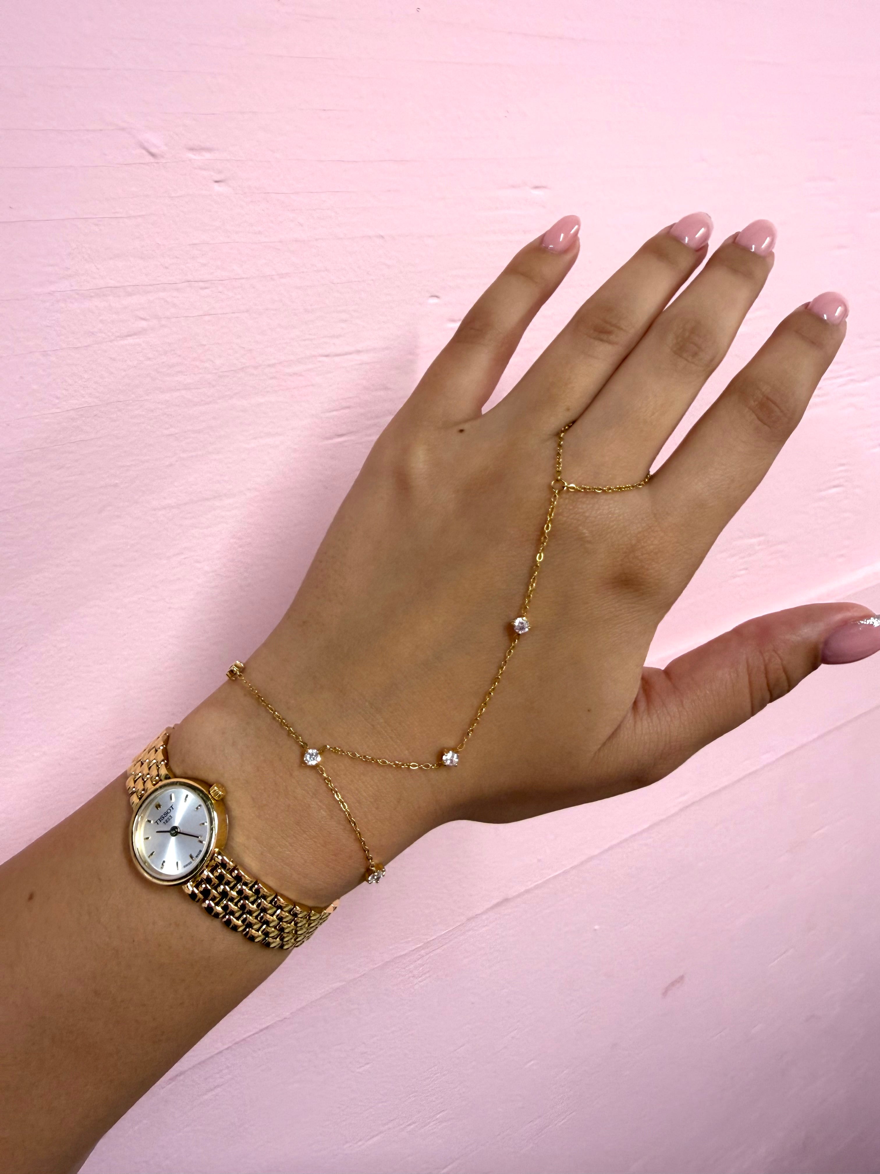 Mila Hand Chain Silver 2