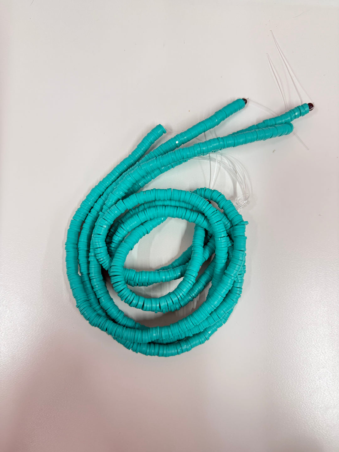 Polymer Clay Beads - Teal (4)