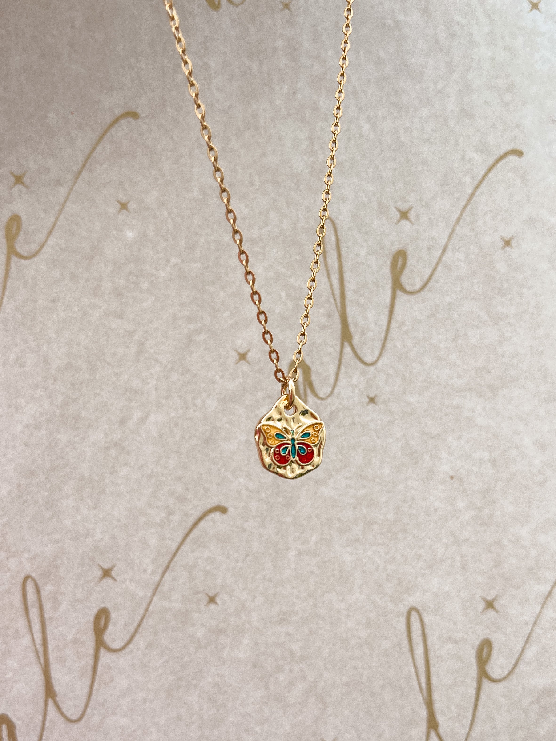 Butterfly Medallion Necklace